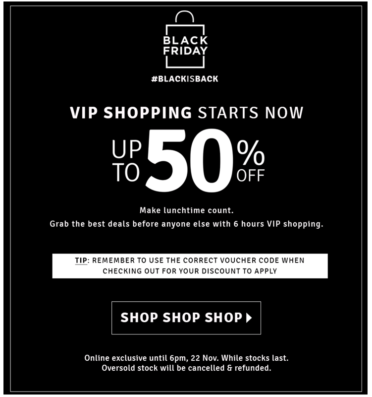 Mailer-Screenshot Mailer Screenshot | Everlytic | The Foschini Group - @Home’s Black Friday Campaign