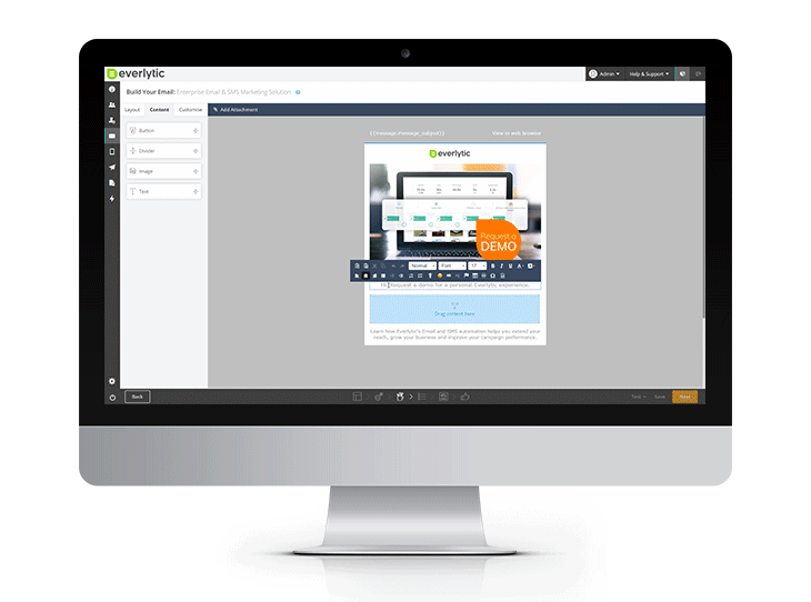 Marketing automation is easy with Everlytic’s drag-and-drop email Builder
