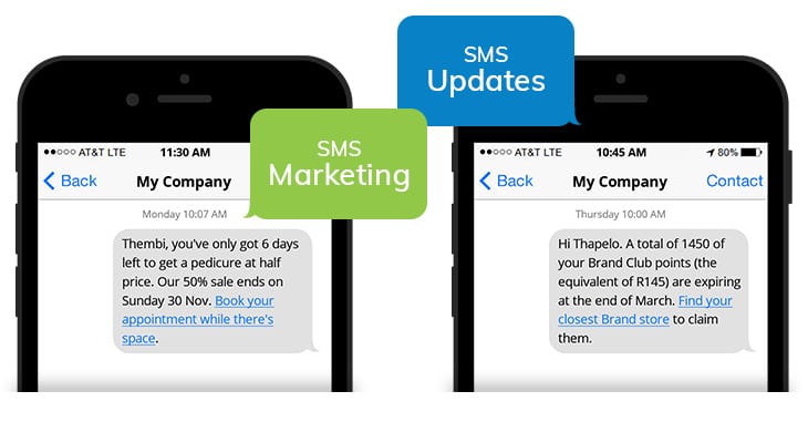Examples of how to use SMS in your business for marketing and client updates