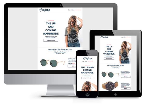 Responsive Templates | Everlytic Email Builder | Custom Mail | South Africa | Responsive Email on Devices