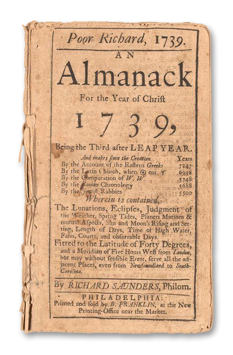 The Evolution of Content Marketing | Everlytic | Email Marketing | Poor Richard Almanack 1739 | Benjamin Franklin