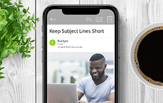 How to Write Compelling Email Subject Lines | Everlytic | Blog feature image | Email with subject line: Keep Subject Lines Short