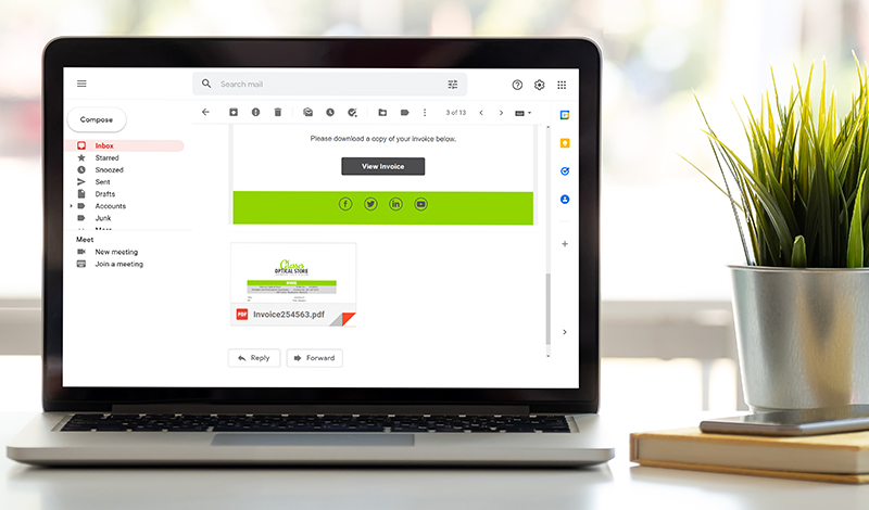 The Verdict on Email Attachments. Are They Good or Bad? | Everlytic Tech Blog Image 1 Everlytic Everlytic | Email Attachments - Good or Bad | Blog | Email example on desktop