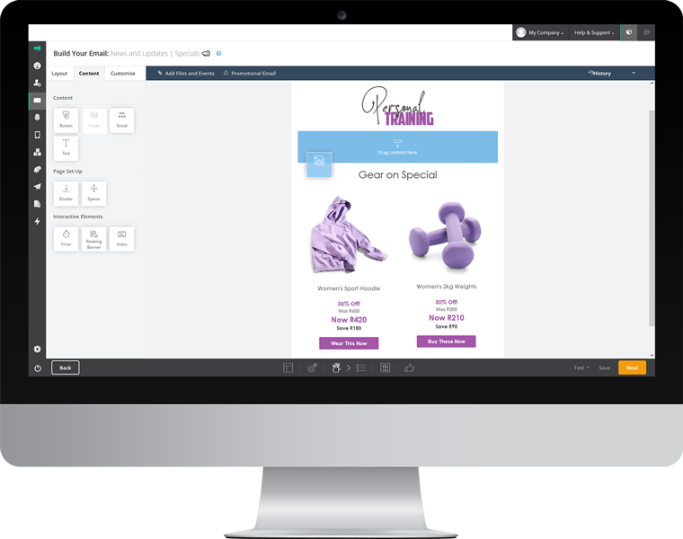 Drag and Drop Builder | Everlytic | Campaign - Enterprise Email Marketing with Everlytic Software