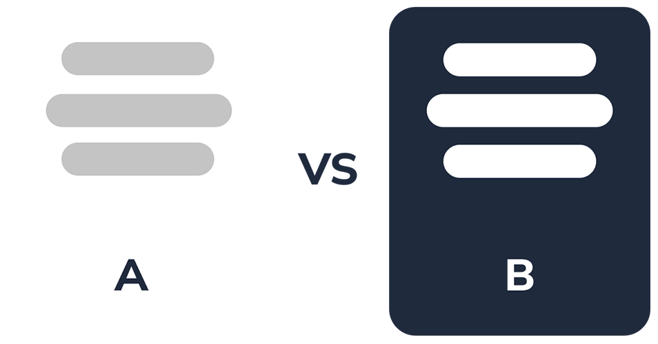 a-b testing graphic