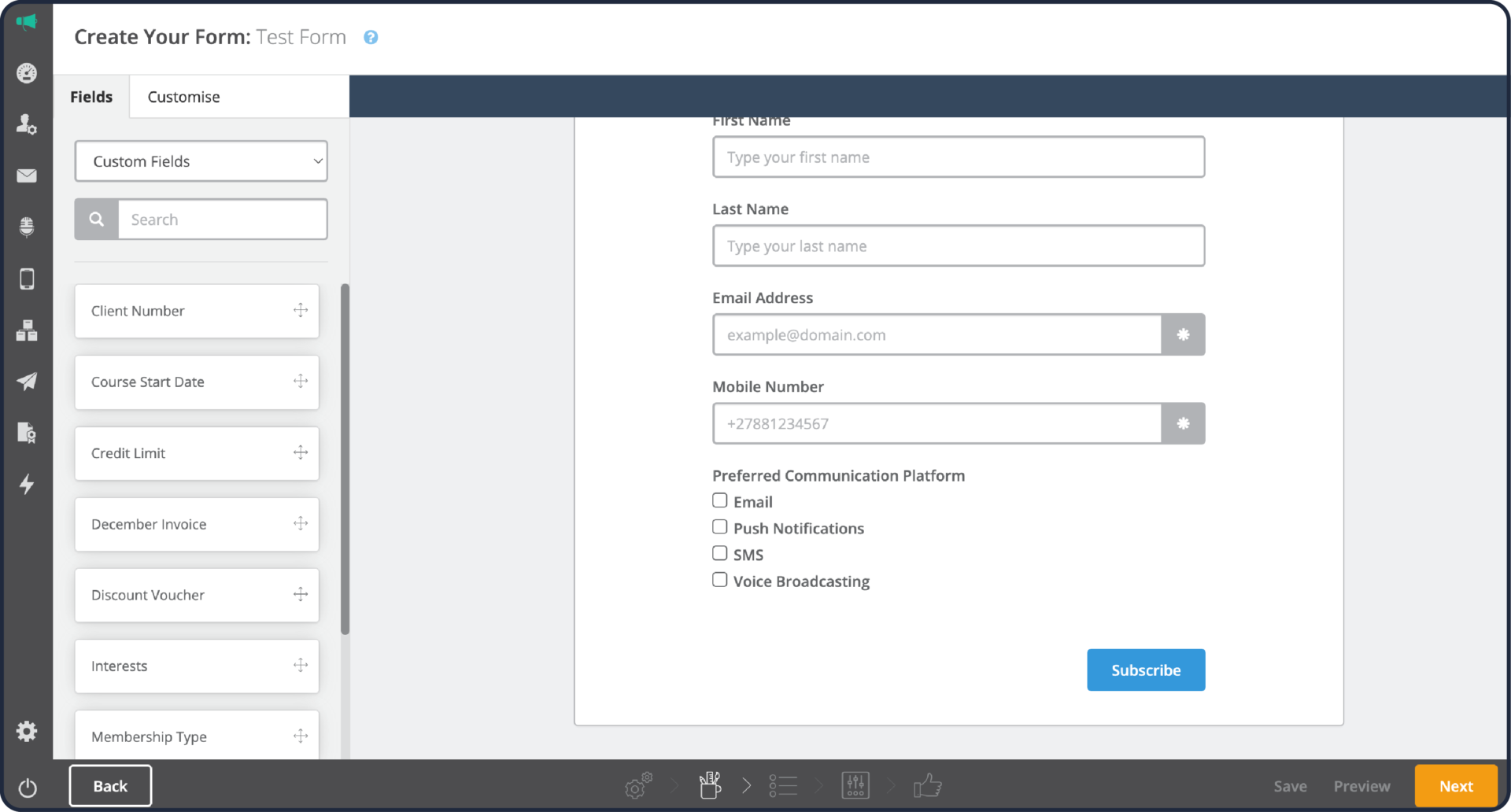 8 Steps to Building a Subscription Form on Everlytic_Everlytic Blog_Step 3_Drag in Basic Data Fields