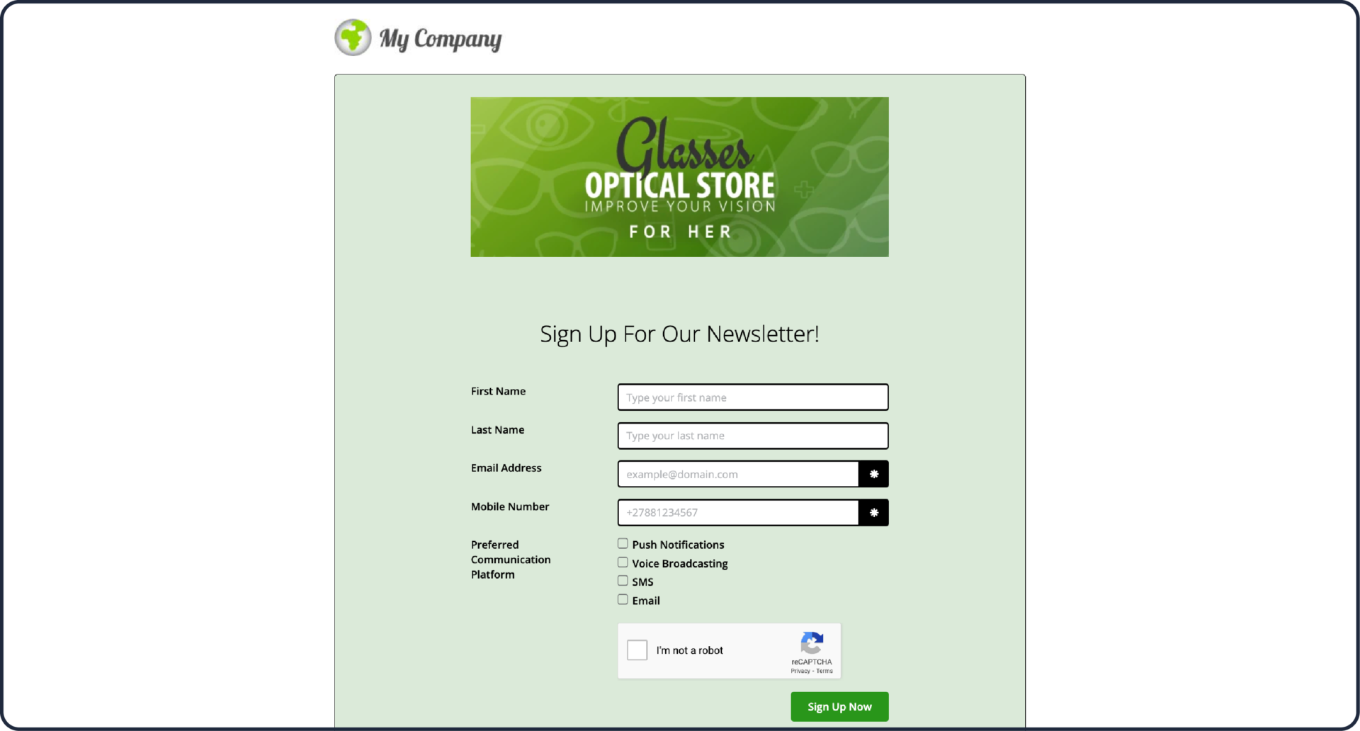 8 Steps to Building a Subscription Form on Everlytic_Everlytic Blog_Completed Form